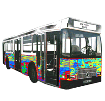 James et son bus peint